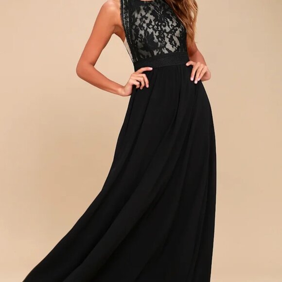 Lulus Forever and Always Black Maxi Dress - Picture 2 of 4